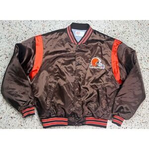 Swingster Fiberglas NFL Vtg Rare Cleveland Browns Bomber Jacket Size XL